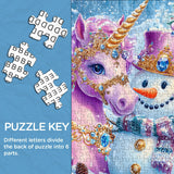Snowman Unicorn Jigsaw Puzzle 1000 Pieces