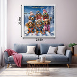 Cute Dog Skiing Group Jigsaw Puzzle 1000 Pieces