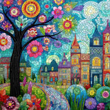 Blossom Town Diamond Painting Kit