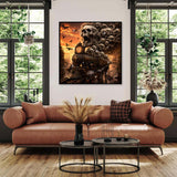 Skull Train Diamond Painting Kit