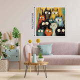 Big-Eye Cats Diamond Painting Kit