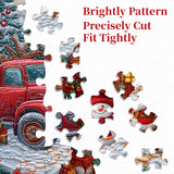Red Truck Christmas Cottage Jigsaw Puzzle 1000 Pieces