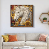 Quilted White Horse Jigsaw Puzzle 1000 Pieces