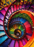 Rainbow Spiral Staircase Diamond Painting Kit