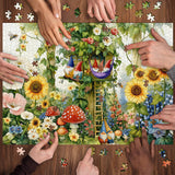 Gnomes in Bloom Jigsaw Puzzle 1000 Pieces