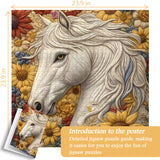 Quilted White Horse Jigsaw Puzzle 1000 Pieces