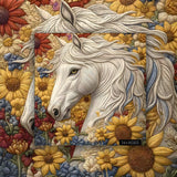 Quilted White Horse Jigsaw Puzzle 1000 Pieces