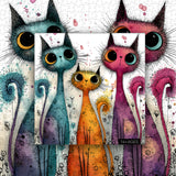Agile Cat Group Jigsaw Puzzle 1000 Pieces