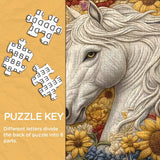 Quilted White Horse Jigsaw Puzzle 1000 Pieces