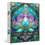 Stained Glass Lotus Jigsaw Puzzle 1000 Pieces