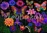 Neon Butterfly Bloom Diamond Painting Kit