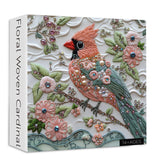 Floral Woven Cardinal Jigsaw Puzzle 1000 Pieces