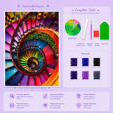 Rainbow Spiral Staircase Diamond Painting Kit