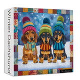 Winter Dachshunds Jigsaw Puzzle 1000 Pieces