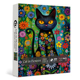 Cat in Flowers Jigsaw Puzzle 1000 Pieces