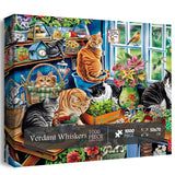 Verdant Whiskers Jigsaw Puzzle 1000 Pieces