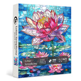 Stained Glass Lotus Jigsaw Puzzle 1000 Pieces