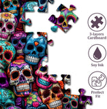 Colorful Skulls Jigsaw Puzzle 1000 Pieces