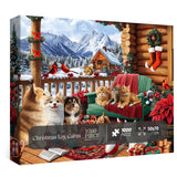 Christmas Log Cabin Jigsaw Puzzle 1000 Pieces