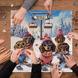 Dachshund Winter Show Jigsaw Puzzle 1000 Pieces