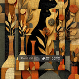 Floral Cat Jigsaw Puzzle 1000 Pieces