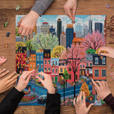 Colorful Street Scene Jigsaw Puzzle 1000 Pieces