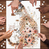 Flower Cat Jigsaw Puzzle 1000 Pieces