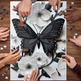 White Flower Black Wing Jigsaw Puzzle 1000 Pieces