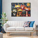 Starry Cat Chorus Diamond Painting Kit
