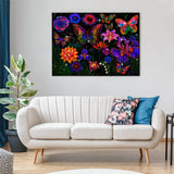 Neon Butterfly Bloom Diamond Painting Kit