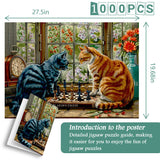 Chess Playing Cats Jigsaw Puzzle 1000 Pieces