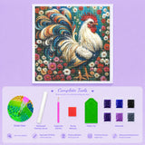 Colorful Rooster Diamond Painting Kit