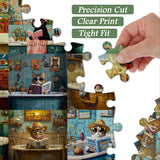 Literary Cats in Bathtubs Jigsaw Puzzle 1000 Pieces