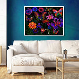 Neon Butterfly Bloom Diamond Painting Kit