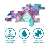 Stained Glass Lotus Jigsaw Puzzle 1000 Pieces