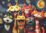 Starry Cat Chorus Diamond Painting Kit
