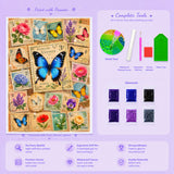 Butterfly Postage Diamond Painting Kit