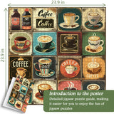 Vintage Coffee Poster Jigsaw Puzzle 1000 Pieces
