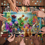 Cat and Fish Jigsaw Puzzle 1000 Pieces