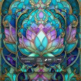 Stained Glass Lotus Jigsaw Puzzle 1000 Pieces