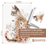 Flower Cat Jigsaw Puzzle 1000 Pieces