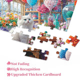 Cat Among Flowers Jigsaw Puzzle 1000 Pieces