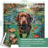 Pond Puppy Jigsaw Puzzle 1000 Pieces