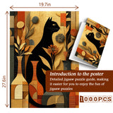 Floral Cat Jigsaw Puzzle 1000 Pieces