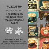 Vintage Coffee Poster Jigsaw Puzzle 1000 Pieces