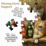 Happy Cat Wine Party Jigsaw Puzzle 1000 Pieces