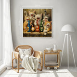 Happy Cat Wine Party Jigsaw Puzzle 1000 Pieces