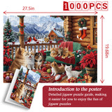 Christmas Log Cabin Jigsaw Puzzle 1000 Pieces