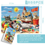 Beach Cat Party Jigsaw Puzzle 1000 Pieces