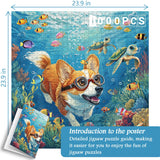 Diving Corgi Jigsaw Puzzle 1000 Pieces